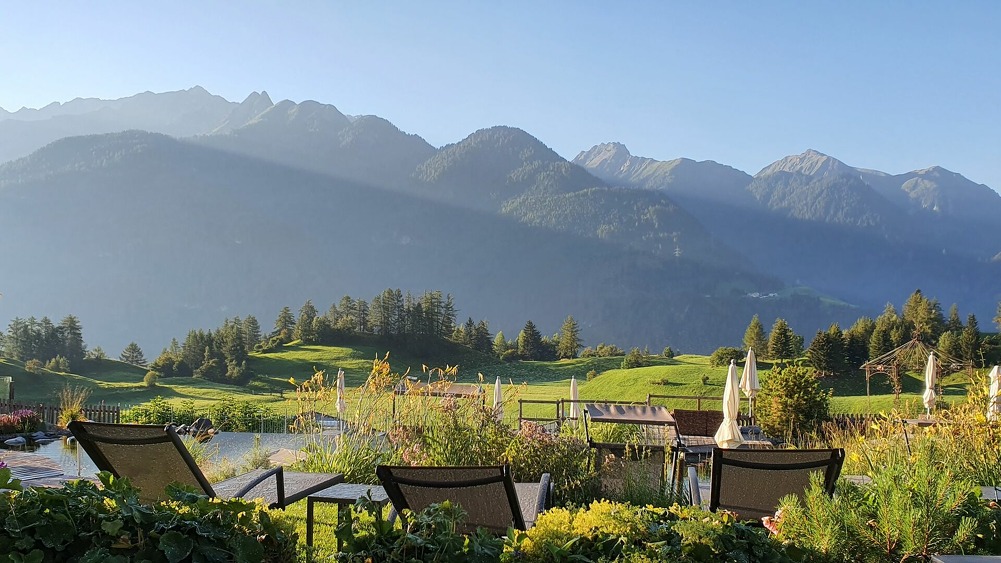 Traumhafter Ausblick Hotel Schalber Serfaus Tirol