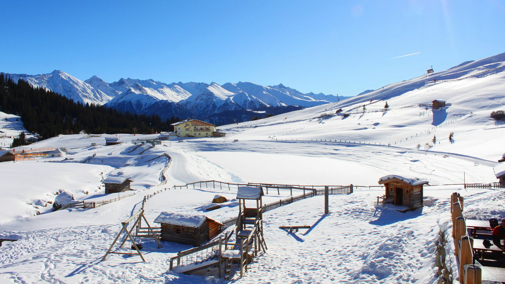 Schalberalm en hiver - Magnifique terrasse ensoleillée avec une vue de rêve