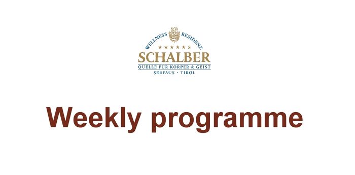 Weekly programme