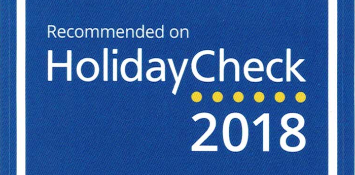 Recommended on HolidayCheck 2018