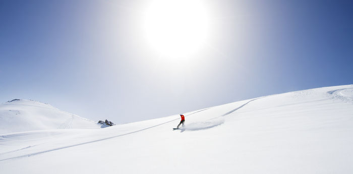 Sunshine skiing in Serfaus-Fiss-Ladis
